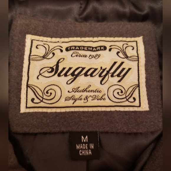 Sugarfly Grey Winter Pea Coat - Picture 5 of 7